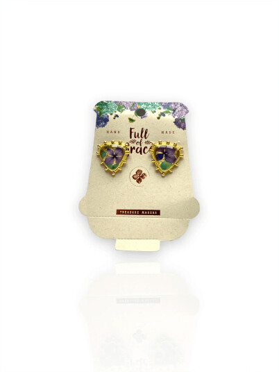 Full of Love Øredobber Lilla-Grønn Full of Love Øredobber Lilla-Grønn