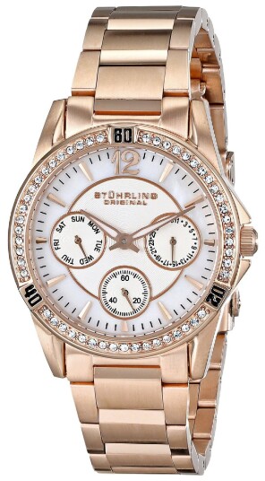 Stührling Original Dameklokke 914.04 Hvit/Rose gulltonet stål Ø34