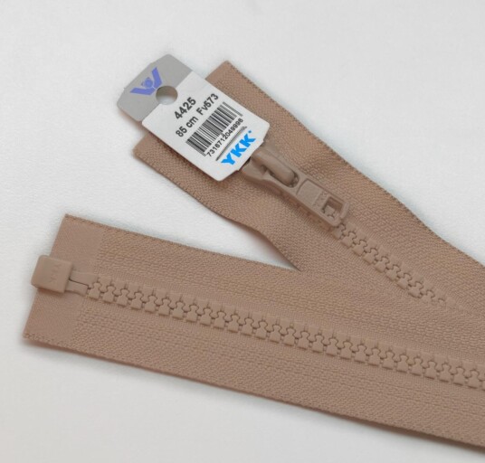 Delbar plastglidelås 20cm Beige