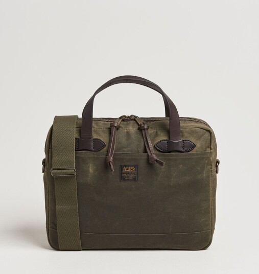 FilsonTin Cloth Compact BriefcaseOtter Green FilsonTin Cloth Compact BriefcaseOtter Green