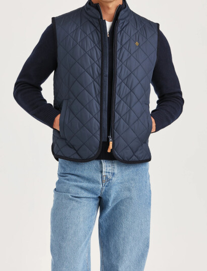 Morris Teddy Quilted Vest - Navy - L Morris Teddy Quilted Vest - Navy - L