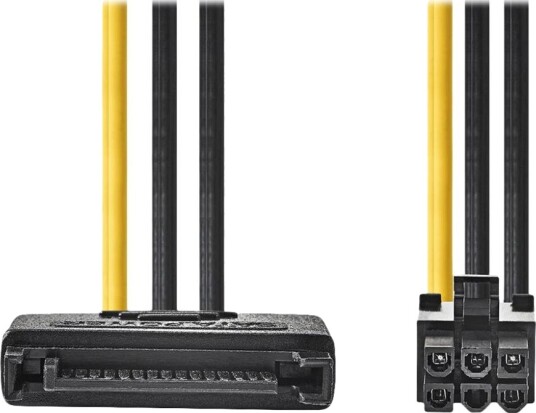 NediStrømadapter 6 Pins Pcie Strøm Hunn Til Sata Strøm Hann 15 Cm Forskjellige NediStrømadapter 6 Pins Pcie Strøm Hunn Til Sata Strøm Hann 15 Cm Forskjellige