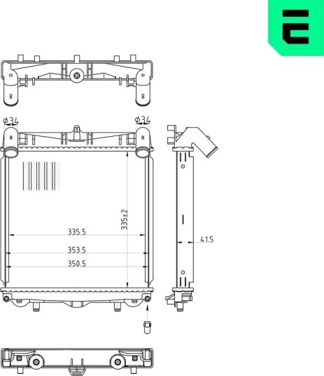 ERA 673337 Radiator motorkjøling