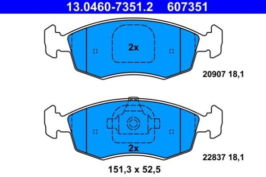 Bremseklosser ATE 13.0460-7351.2