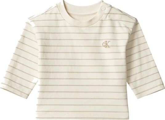 Calvin Klein Genser Turteldue Stripe Calvin Klein 4 år (104) Genser Beige