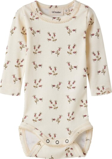 Lil Atelier Slim Body 62 Langermet Turtledove/Rosehip Barneklær Lil Atelier Slim Body 62 Langermet Turtledove/Rosehip Barneklær