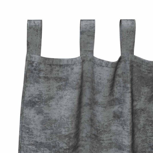  Gardin med gardiner 2 pcs Grå 245 x 140 cm Fløyel