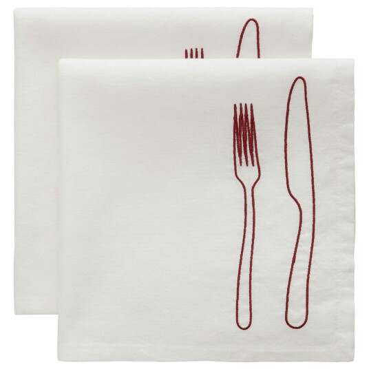 Decotique La Tavola Serviett 45x45 cm 2 pk Vinrød Decotique La Tavola Serviett 45x45 cm 2 pk Vinrød