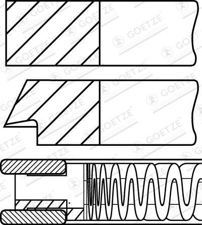 Stempelringsett GOETZE ENGINE 08-427807-00