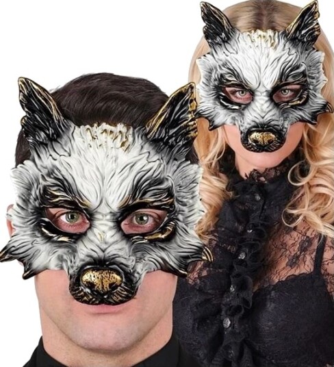 Ulvemaske i Hard Plast