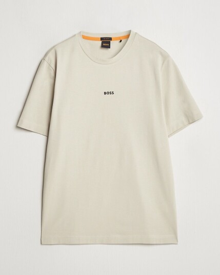 Boss ORANGE Tchup Logo Crew Neck T-Shirt Light Beige