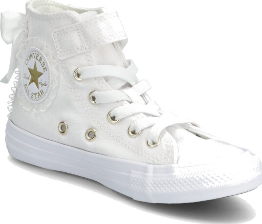 Converse Ctas 1V Hi White/White/Gold White 27