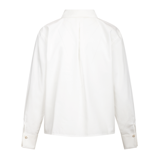Grete Shirt White XS Tencel cotton shirt with chain