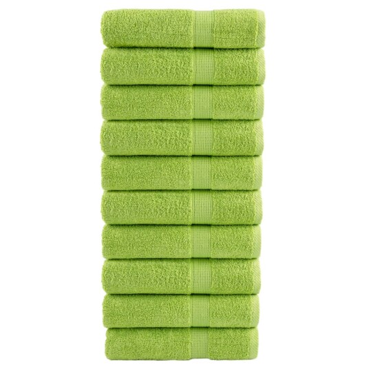 Premium dusjhåndklær SOLUND 10 stk eplegrønn 70x140cm 600g/m2 Premium dusjhåndklær SOLUND 10 stk eplegrønn 70x140cm 600g/m2