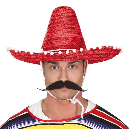 Fiestas Guirca Sombrero Rød One size 13639