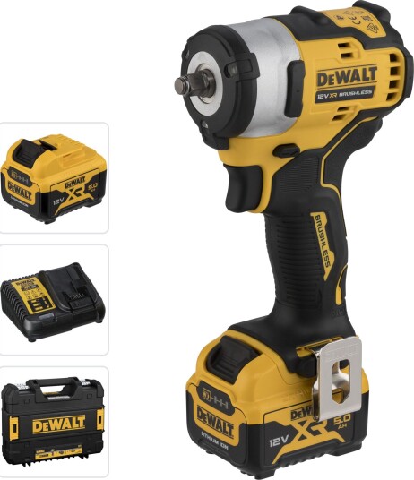 DeWalt Slagskrutrekker DCF903P2 12 v Med 2 × 5.0 ah Batterier, 3/8" Xr, 542 nm