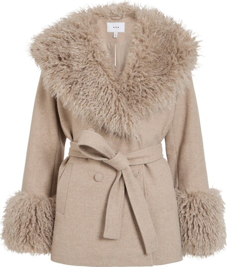 Vila Vibalou L/S Short Coat/Ka NATURAL MELANGE 44