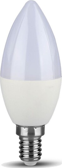 V Tac 5,5W LED kronelyspære E14 Lyspære Samsung Chip 6400K Dempbar Kulør : Kald V Tac 5,5W LED kronelyspære E14 Lyspære Samsung Chip 6400K Dempbar Kulør : Kald