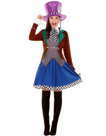 Mad Hatter Inspirert Kostyme til Dame Strl XL Mad Hatter Inspirert Kostyme til Dame Strl XL