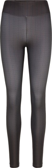 Röhnisch Printed High Waist Tights TYPOGRAPHIC BROWN XS
