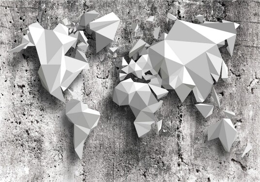 Fototapet World Map Origami 350x245 - Artgeist sp. z o. o.