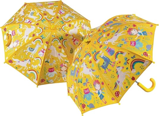 Floss & Rock Rainbow Fairy Colour Changing Umbrella - RAINBOW - 66X5X5 Floss & Rock Rainbow Fairy Colour Changing Umbrella - RAINBOW - 66X5X5
