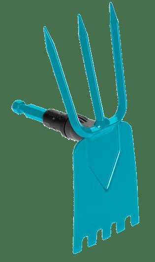Gardena Combisystem Småhakke i rustfritt stål, 36.6 cm, turkis Gardena Combisystem Småhakke i rustfritt stål, 36.6 cm, turkis