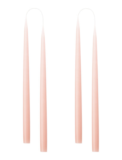 Kunstindustrien Hand Dipped Candles, 4 Pack - Pink - ONE SIZE