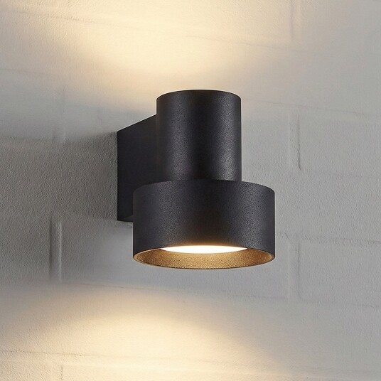 Utelampe Lucande Elune Svart Aluminium Moderne 12 13.4 Svart