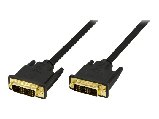 Deltaco VE011-A-K - DVI-kabel - enkeltlenke - DVI-D (hann) til DVI-D (hann) - 2 m - svart Deltaco VE011-A-K - DVI-kabel - enkeltlenke - DVI-D (hann) til DVI-D (hann) - 2 m - svart