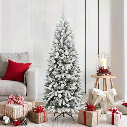 Kunstig juletre Hvit 63 x 63 x 150 cm PVC plast stål og PE