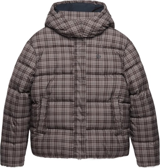 Superdry Premium Printed Check Puffer CHESTNUT BROWN CHECK 10