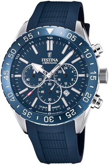 Festina Herreklokke F20515 1 Blå/Gummi Ø44 mm