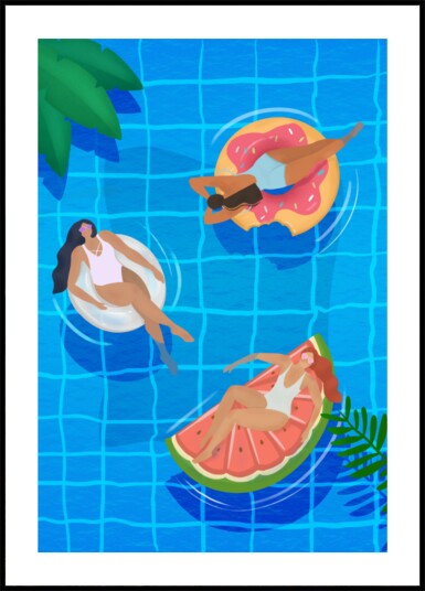 Pool Ladies Plakat / 100x150 Pool Ladies Plakat / 100x150