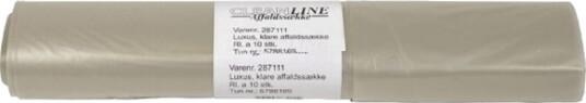 Affaldssække 53 Μm 900 X 900 Mm Ld Pe Transparent Kapacitet 100L Rulle A 10 Poser 10 Stk.