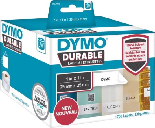 Dymo 1933083 Adresseetiketter 25 X 25 Mm, 1700, Hvite, For Labelwriter