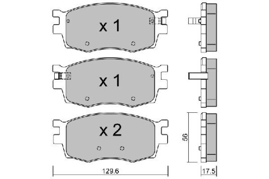 Bremseklosser AISIN BPHY-1004