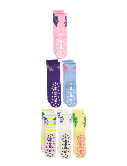 Mini Rodini Alien 6 Pack Anti Slip Socks Multi/patterned 32/35