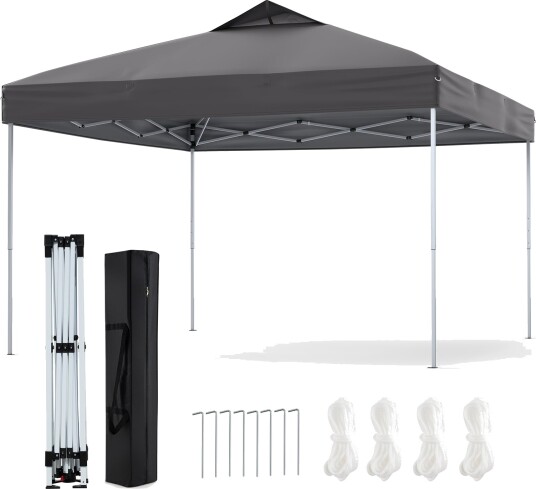 3x3m vanntett pop-up lysthus, UV 50+ grå