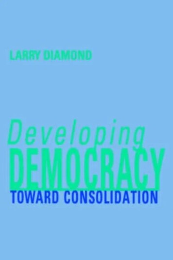 Developing Democracy Av Larry (Director Center On Democracy Development And The Rule Of Law Stanford University) Diamond