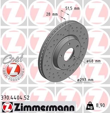 Bremseskive ZIMMERMANN 370.4404.52
