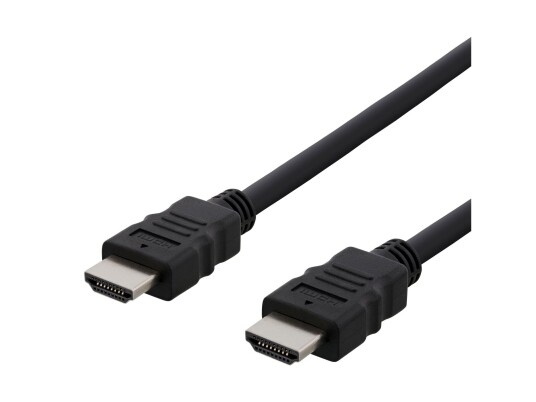 Deltaco HDMI-kabel 2 m med Ethernet - Svart, 3840x2160, 60 Hz