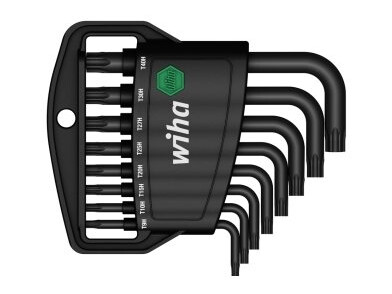 Wiha 36462, L-Torx-Nøkkel, T10, T15, T20, T25, T27, T30, T40, T9, Sort, Kromvanadiumstål, Plast, Ce