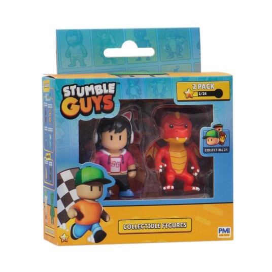 Stumble Guys Figursett 2-Pakning 5,5cm Gamer Gina & Inferno Dragon