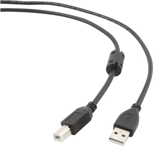 Cablexpert Ccf Usb2 Ambm 6   Usb Kabel   Usb Type B Hann Til Usb Hann   1.8 M   Formstøpt   Svart