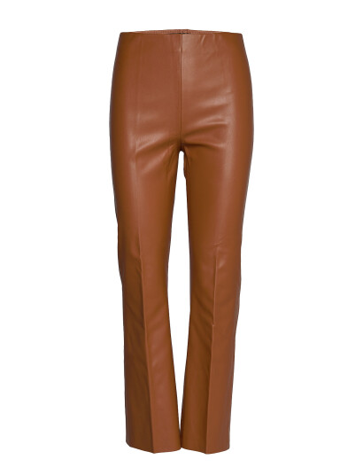 Soaked in Luxury Slkaylee Pu Kickflare Pants Brown M Soaked in Luxury Slkaylee Pu Kickflare Pants Brown M