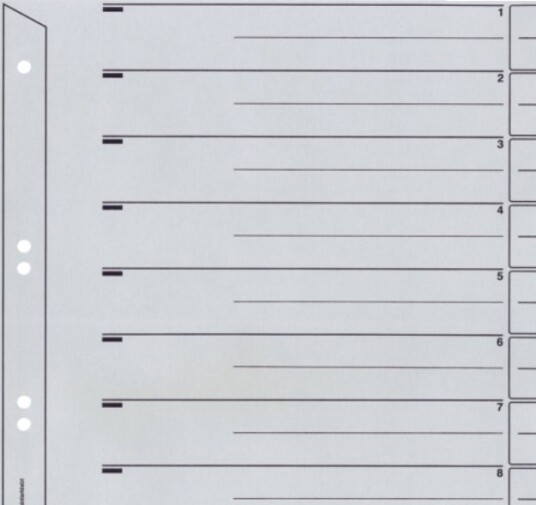 Leitz Skilleark A4 Overbredde Kraftpapp 200 G/M² Grå Blanke Blanke Registerfaner Kan Brukes I Ulike Lengder 1650 30 85 Leitz Skilleark A4 Overbredde Kraftpapp 200 G/M² Grå Blanke Blanke Registerfaner Kan Brukes I Ulike Lengder 1650 30 85
