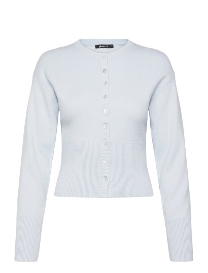 Gina Tricot Fitted Knitted Cardigan Blue XS Gina Tricot Fitted Knitted Cardigan Blue XS