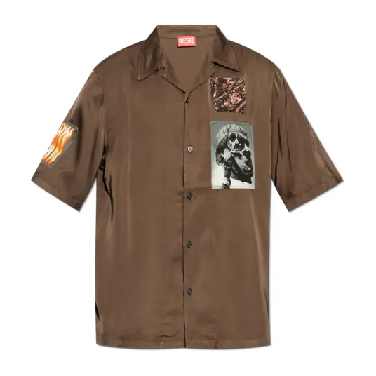 Diesel Herre Skjorter Brun L Diesel Herre Skjorter Brun L