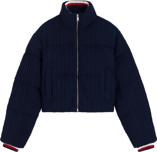 Tommy Jeans Tjw Cable Knit Puffer DARK BLUE M